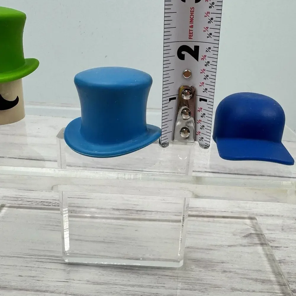 Wine Bottle Stoppers Reusable Silicone Top Hat‎ Baseball Cap Blue Green Mustache